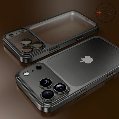 Phone Case Matte Frosted Clear Cover with Built-In Lens Film for Select iPhone 12–17 Models