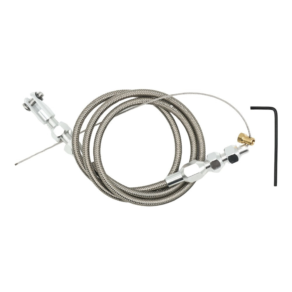 Throttle Cable Stainless Steel 24 Inch – Universal U-Cut-to-Fit Carburetor Throttle Cable for Ford Mustang 302 5.0L