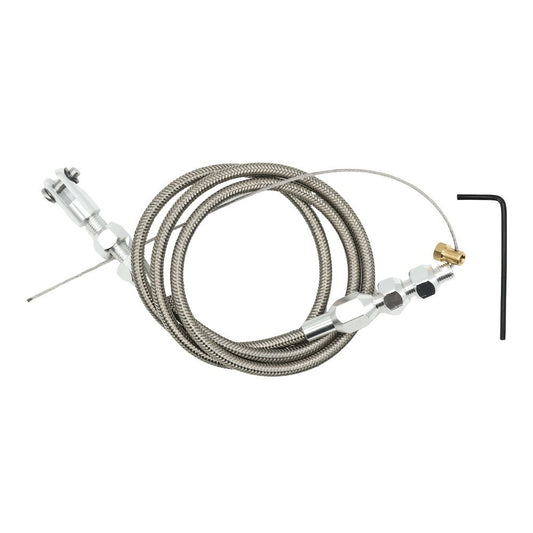 Throttle Cable Stainless Steel 24 Inch – Universal U-Cut-to-Fit Carburetor Throttle Cable for Ford Mustang 302 5.0L