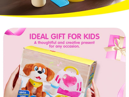 Interactive Plush Dog Toy for Toddlers with Carrier Set Music Lights Sounds with the Listed Color, Size or Set Options for Everyday Use