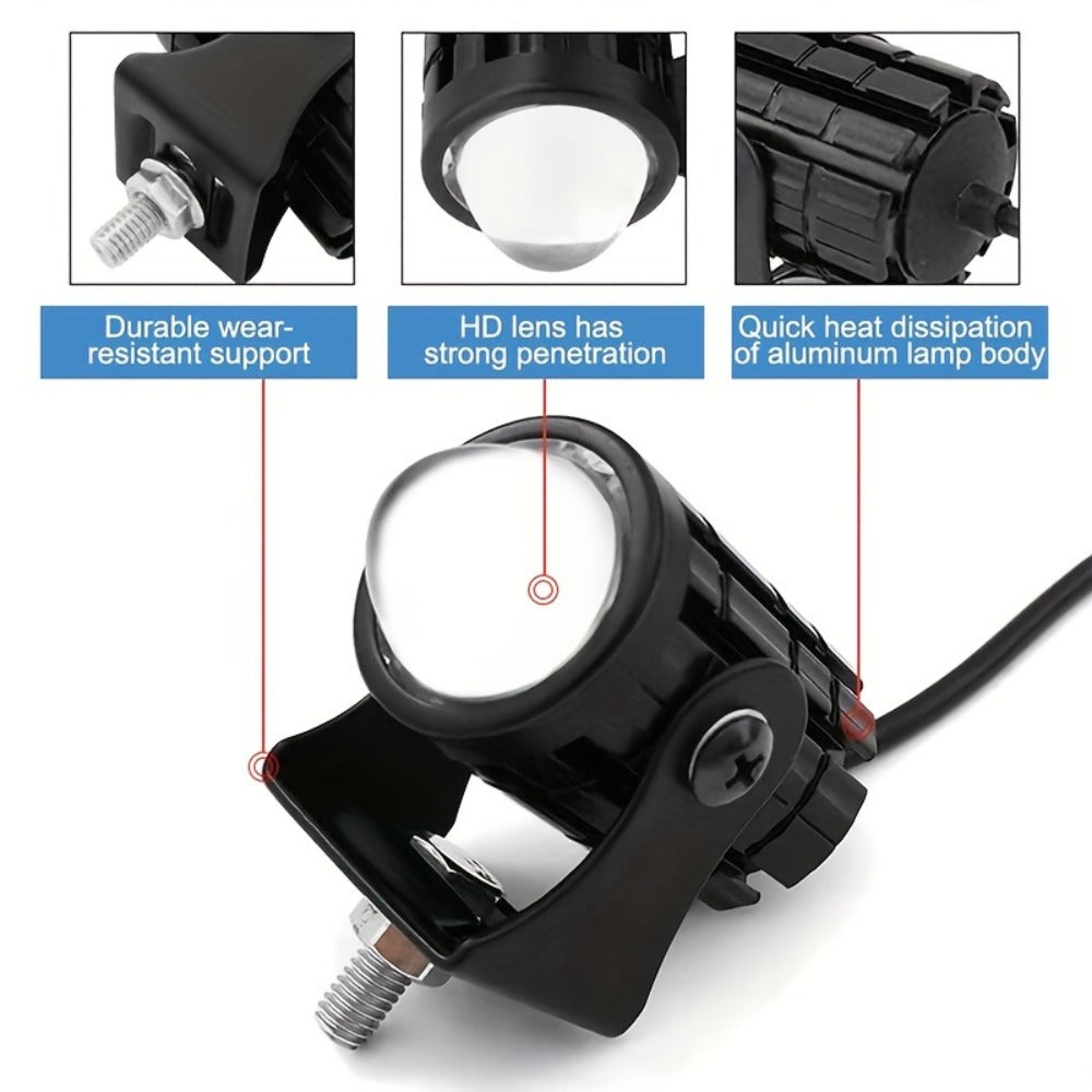 Dual-Color LED Vehicle Work Light Set, Two-Piece 8–80 V Pair with 6000 K White and 3000 K Yellow Output