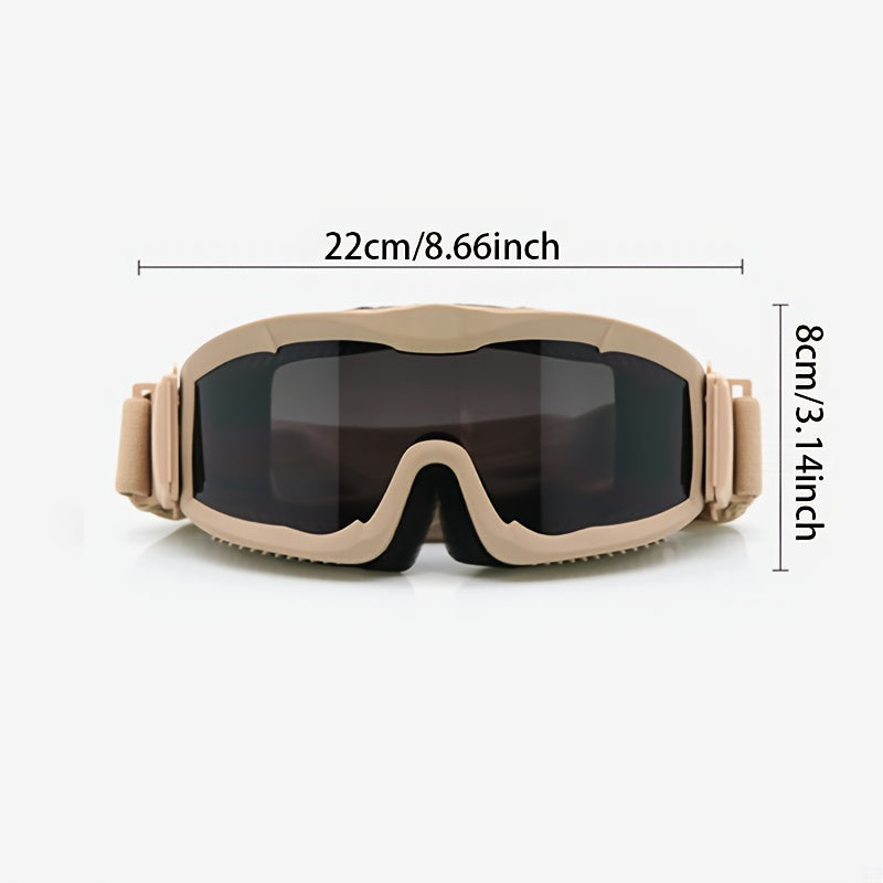 Polarized Off-Road Goggles Windproof – Wide Field of View, Anti-Fog, Durable Sports Glasses for Desert Snow Sand Outdoor Motorcycle Cycling