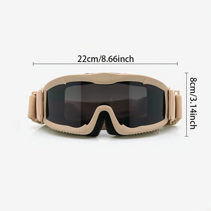 Polarized Off-Road Goggles Windproof – Wide Field of View, Anti-Fog, Durable Sports Glasses for Desert Snow Sand Outdoor Motorcycle Cycling