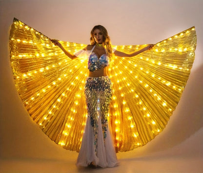 LED Feather Dance Costume Glowing Luminous with the Listed Color, Size or Set Options for Everyday Use