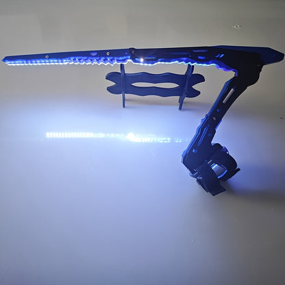 LED Mantis Knife Cyberpunk Light Up Acrylic Prop, Luminous Blade for Halloween Costume Cosplay Sci-Fi Role Play Party