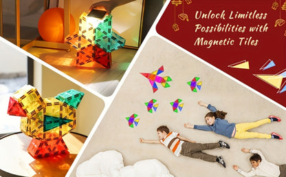 Magnetic Tiles 120pcs with 2 Toy Cars for Kids Ages 3 4 5 6 with the Listed Color, Size or Set Options for Everyday Use