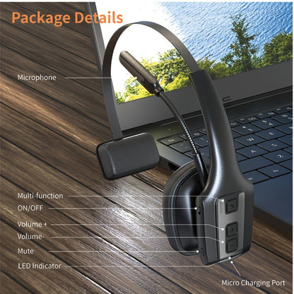 Trucker Bluetooth Headset Single Ear Noise Canceling Wireless Mono Headphone Type-C Charging for an Everyday Personal Care Routine