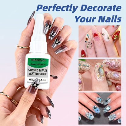 60+ Day Hold Nail Glue 4 Bottles 20g Each Super Strong Extra Hold Fast Drying No Lamp Needed Heavy Duty Adhesive for Press On Nails Fake