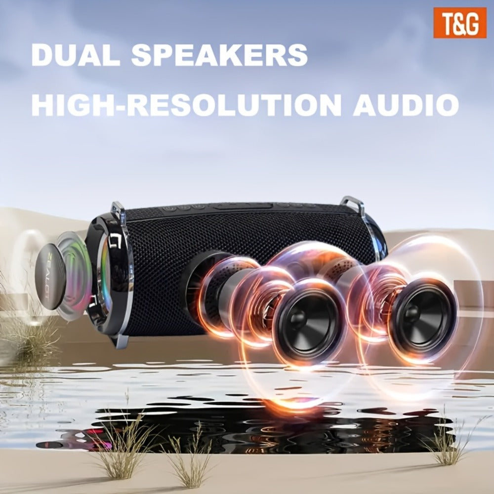 Bluetooth Speaker T&G TG192 with 2400mAh Battery, IPX4 Rating, RGB Breathing Light and Five Color Options
