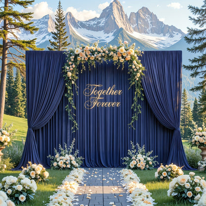 Photography Backdrop 4-Pack 5x10ft Polyester Spandex Background Cloth | Wrinkle-Resistant, Soft & Smooth with Pole Pockets | Wedding
