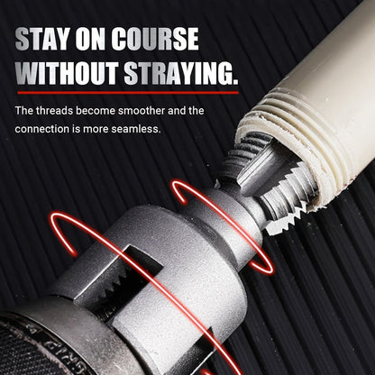 Pipe Thread Cutting Tool, High-Speed Steel Electric Drill Compatible PVC & Steel Pipe Threader