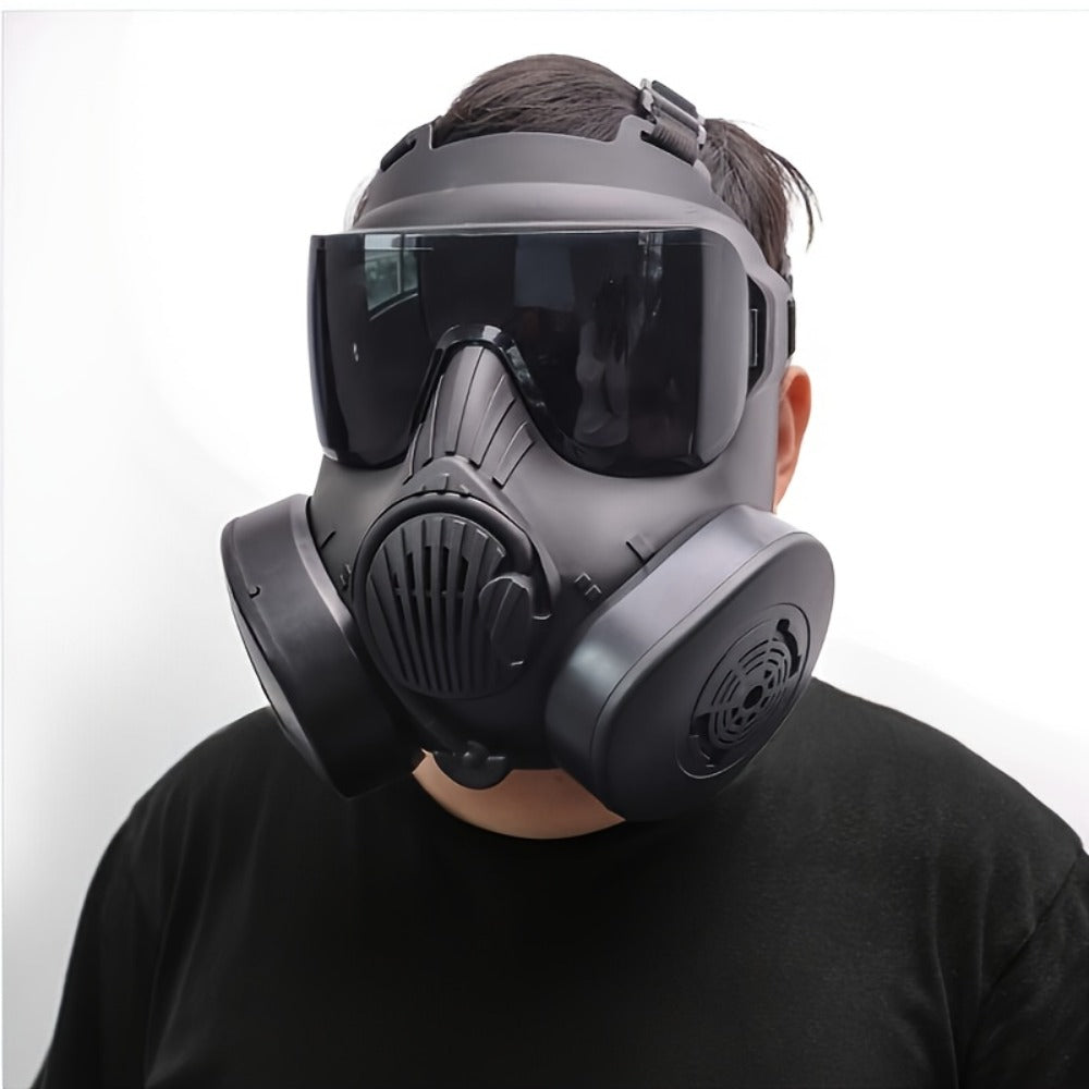 Tactical CS Costume Prop Mask Plastic Airsoft Style – Military Face Mask for Men Halloween Cosplay Role Play CS Simulation Outdoor Camping
