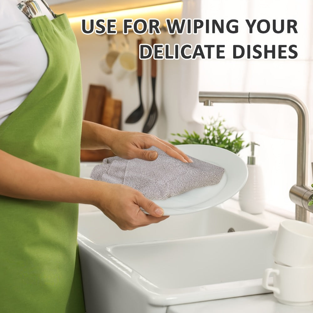 Microfiber Cleaning Cloths Reusable Paper Towel Roll Replacement – Washable Absorbent Tear-Away Dishcloths for Kitchen