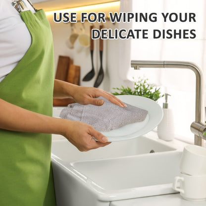 Microfiber Cleaning Cloths Reusable Paper Towel Roll Replacement – Washable Absorbent Tear-Away Dishcloths for Kitchen