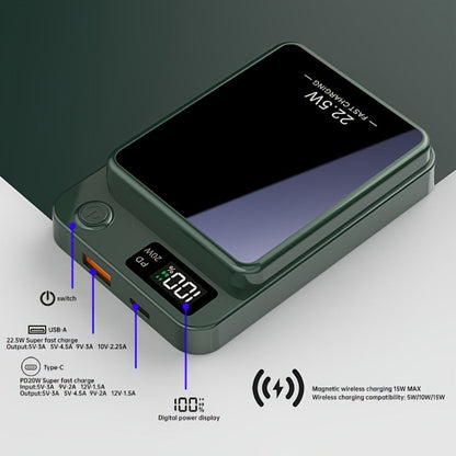10000mAh Slim Magnetic Power Bank with 22.5W Marking, USB-C Connection and Two Color Options
