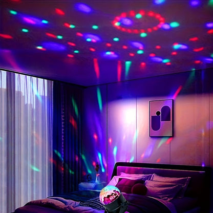 Party Lights Disco Ball Strobe Light Remote Control DJ Lighting Music Sync Rotating Effect for Entryways, Bedrooms and Living Spaces