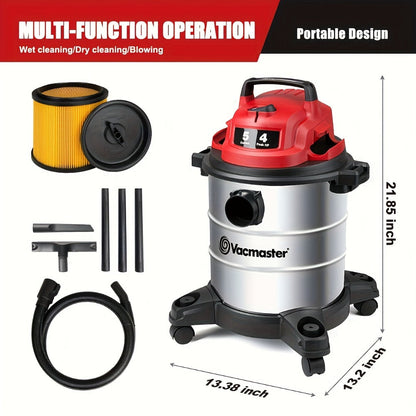 Wet Dry Vacuum Cleaner Shop Vac Stainless Steel 5 or 8 Gallon with Blower Function Powerful for Entryways, Bedrooms and Living Spaces