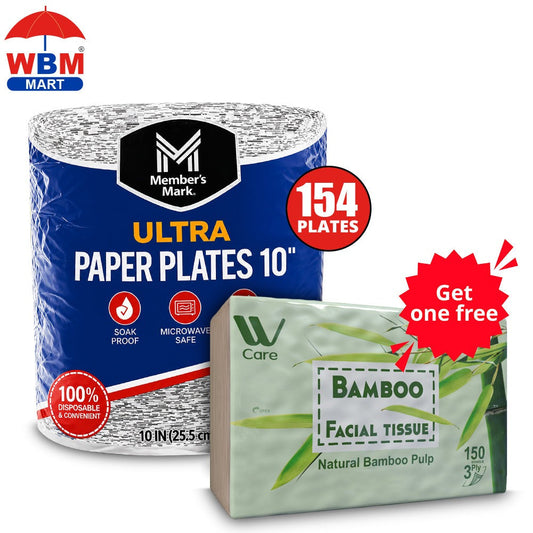 Botanical Leaf Paper Plates 10 Inch Disposable Soak-Proof Cut-Resistant for Parties Events Daily Use