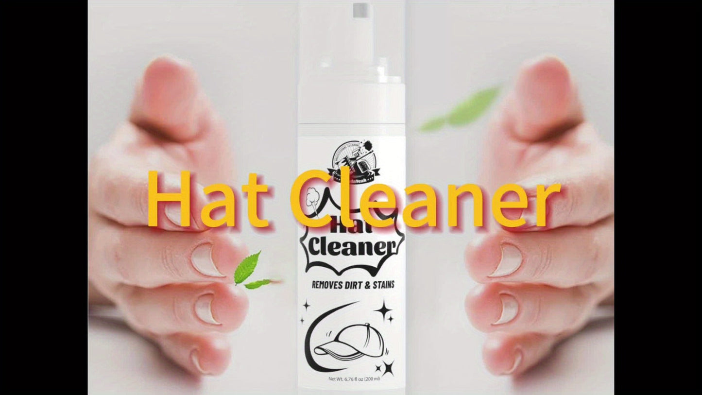 Hat Cleaner Foam Spray – Professional Stain Remover for Wool, Felt & Fur Hats, Removes Dirt, Sweat & Fingerprints, 6.76 Fl Oz (200ml)