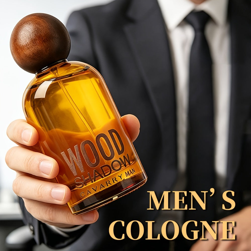 Perfume for Men Wooden-Bottle Spray with a Woody Sandalwood Profile and Two Options in a Distinctive Bottle Presentation