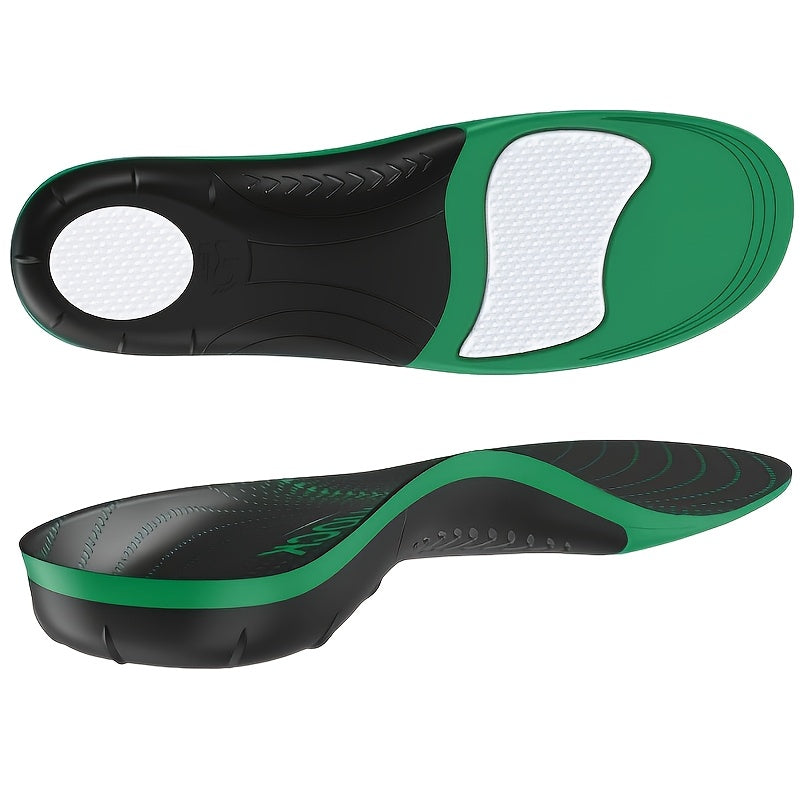 Heavy Duty Arch Support Insoles for Men & Women 300lb+ – High Arch Support Shoe Inserts with Gel & TPU Shock Absorption