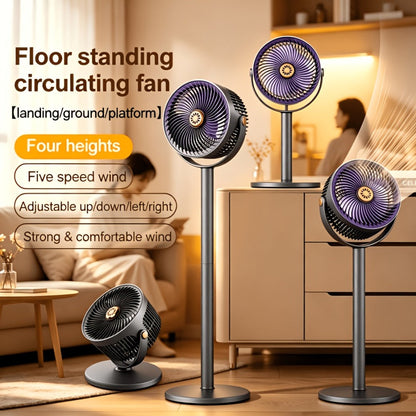 RV Fan 5-in-1 USB Rechargeable 4000mAh Battery 5-Speed Type-C Charging Port Portable Room Fan for Entryways, Bedrooms and Living Spaces