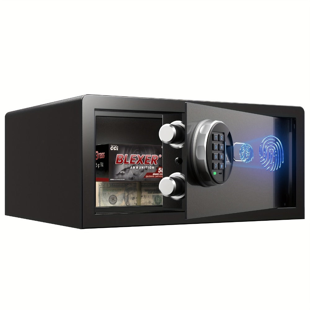 Fingerprint Safe Box with Password and Key Lock 0.3 0.8 1.13 1.71 Cu Ft Home Security Safe for Entryways, Bedrooms and Living Spaces