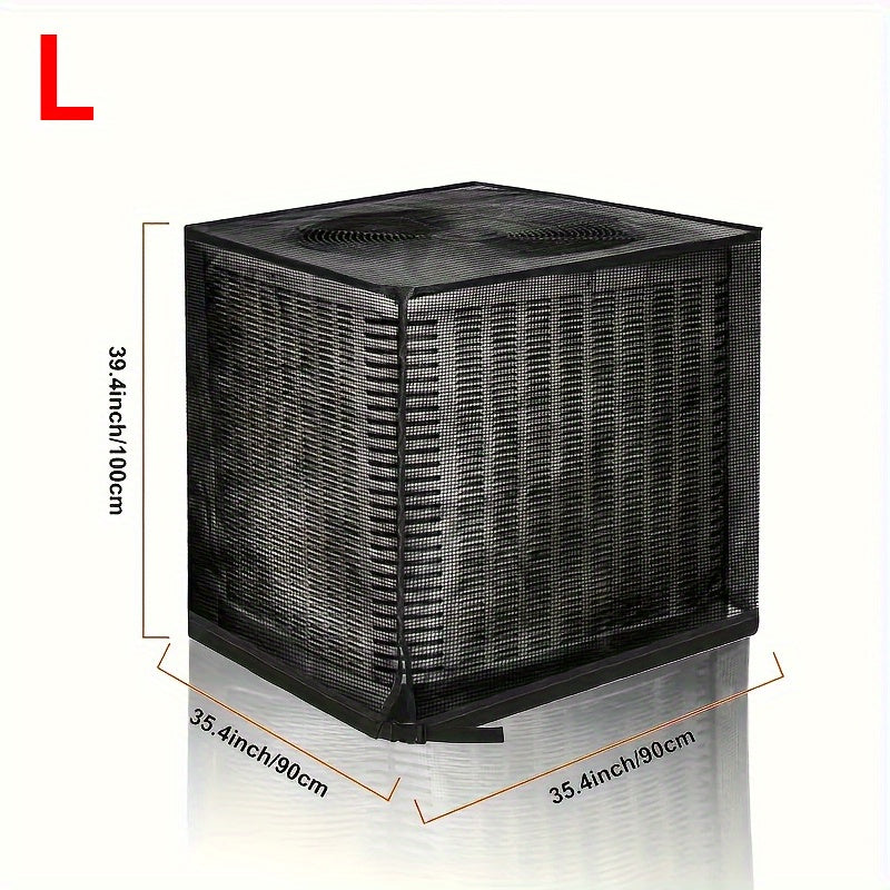 Outdoor AC Unit Cover Heavy Duty Waterproof Central Air Conditioner Cover with Mesh Vent Adjustable Straps UV Rain Snow Debris Bug Leaf