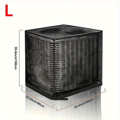 Outdoor AC Unit Cover Heavy Duty Waterproof Central Air Conditioner Cover with Mesh Vent Adjustable Straps UV Rain Snow Debris Bug Leaf