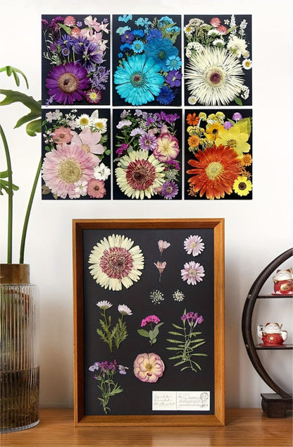 Dried Pressed Flowers for Resin 60pcs Real Pressed Flowers Dry Leaves Bulk Natural Herbs Kit for Scrapbooking DIY Art Crafts