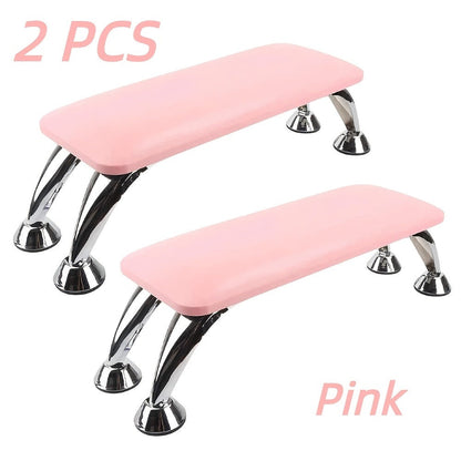 Nail Armrest Hand Pillow Professional Manicure Wrist Rest Cushion for Nail Salon Studio – Soft Hand Rest Support for Nail Tech Pink Black
