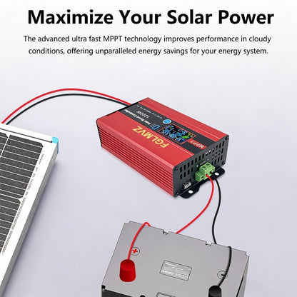 30A MPPT Solar Boost Charge Controller 1200W – DC-DC Step-Up Solar Panel Regulator for Lead-Acid, Gel & Lithium Batteries