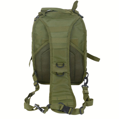 Multi-Pocket Tactical Chest Sling Bag with Adjustable Shoulder Strap in Black, Fern Green or Khaki