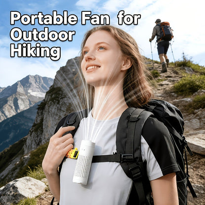 Handheld Fan with Metal Contact Plate, Five Speeds, 20, 000 RPM Label, Type-C Charging and Display