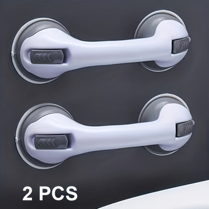 Grab Bars for Bathroom 2pcs Suction Cup No Drill Shower Handle for Elderly Adjustable Height for Entryways, Bedrooms and Living Spaces