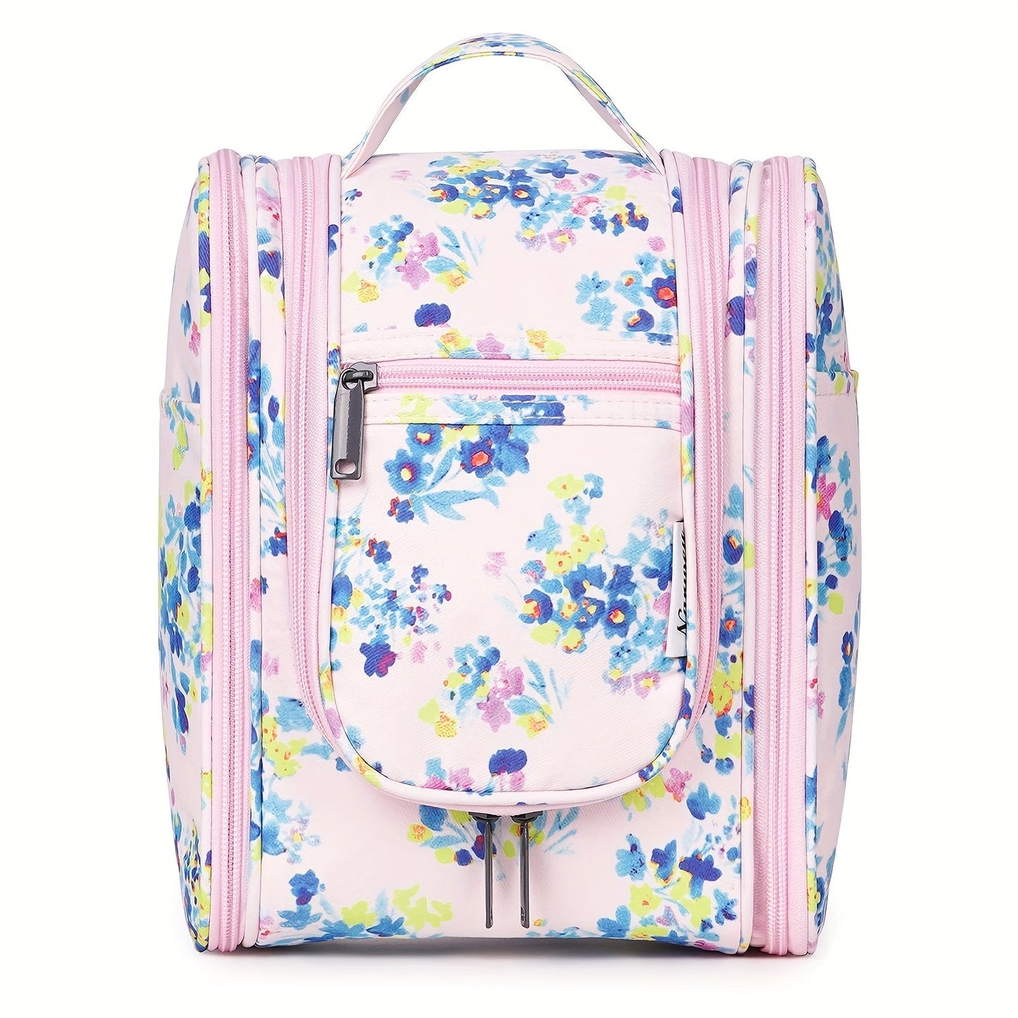Toiletry Bag Hanging Large-Capacity Makeup Organizer with Hook, Multiple Compartments and 16 Print Options