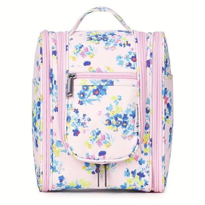 Toiletry Bag Hanging Large-Capacity Makeup Organizer with Hook, Multiple Compartments and 16 Print Options