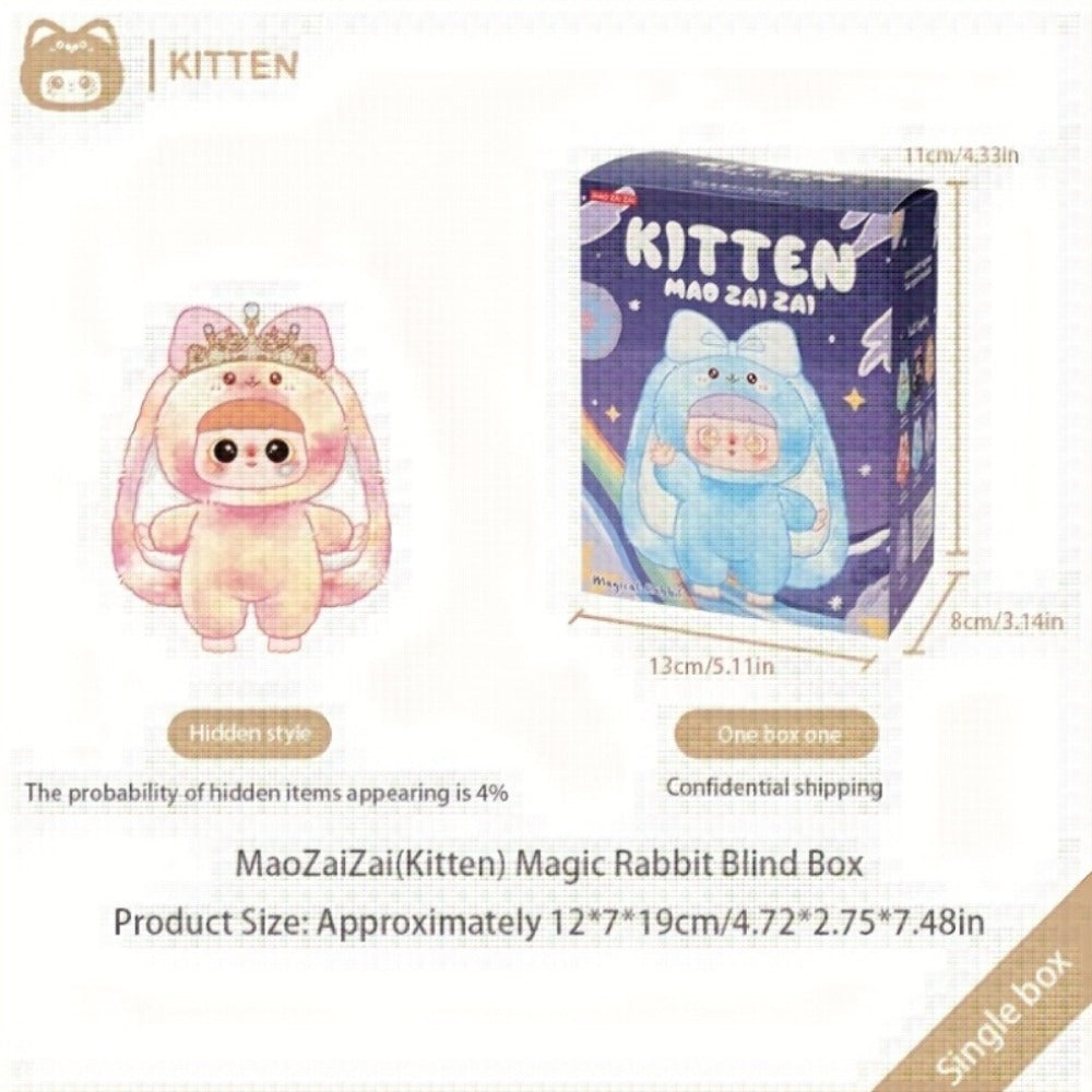 Plush Toy Kawaii Rabbit with Detachable Face Panel and Assorted Character Styling for Display