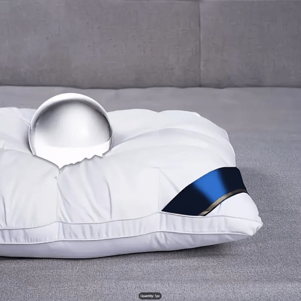 Tufted Bed Pillow in White or Grey with 1-, 2- and 4-Piece Checkout Options and Zipper Detail