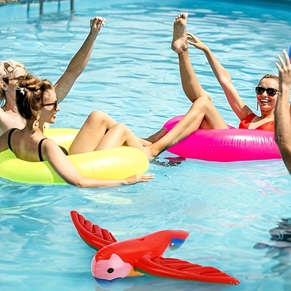 Hawaiian Party Decorations Inflatable Set 9 Pieces - Coconut Trees Beach Balls Flamingo Parrot Dolphin Banana with Pump