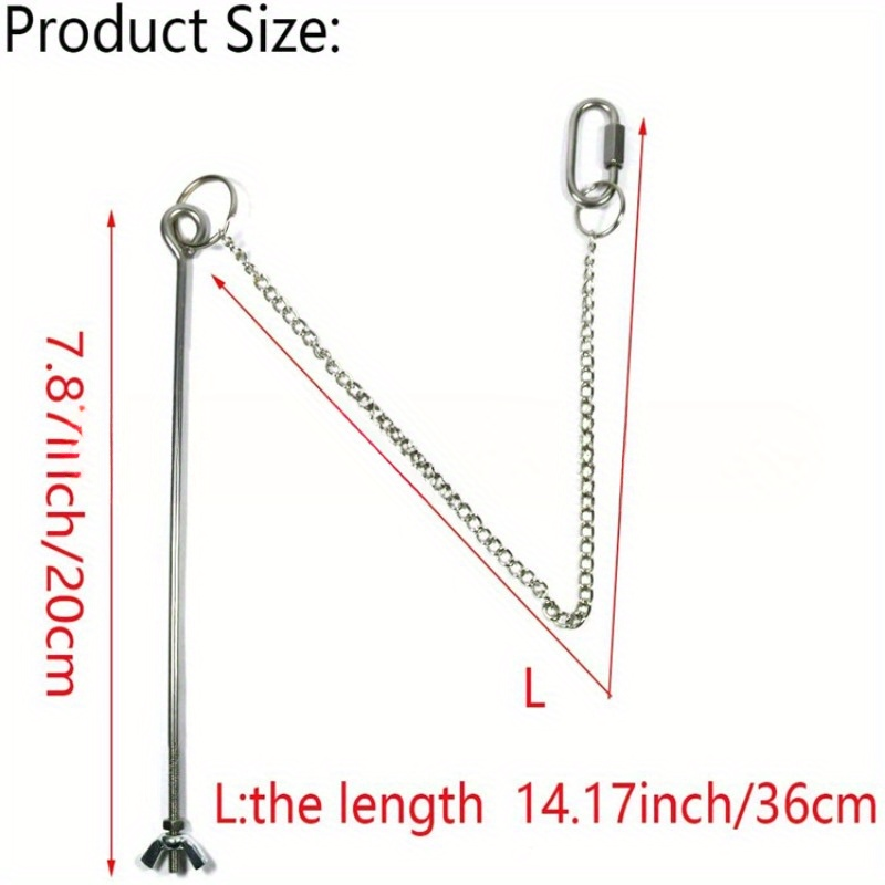Chicken Feeder Skewer Stainless Steel Hanging Fruit Veggie Double Nut for Grilling, Camping and Outdoor Meals