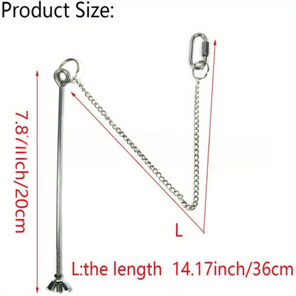 Chicken Feeder Skewer Stainless Steel Hanging Fruit Veggie Double Nut for Grilling, Camping and Outdoor Meals