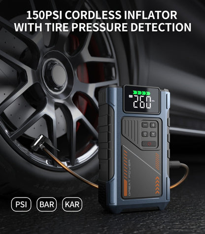 8000A Jump Starter with Air Compressor – 12V Portable Jump Box for Gas & Diesel Cars, USB Ports & LED Flashlight | Up to 8.0L Gas & 6.5L