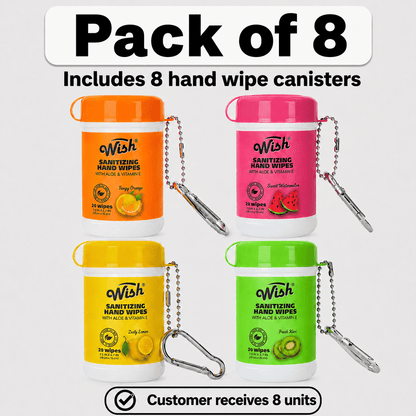 Disposable Hand Wipes Assorted Packs – Portable Travel Size Hand Cleaning Wipes for Everyday Use