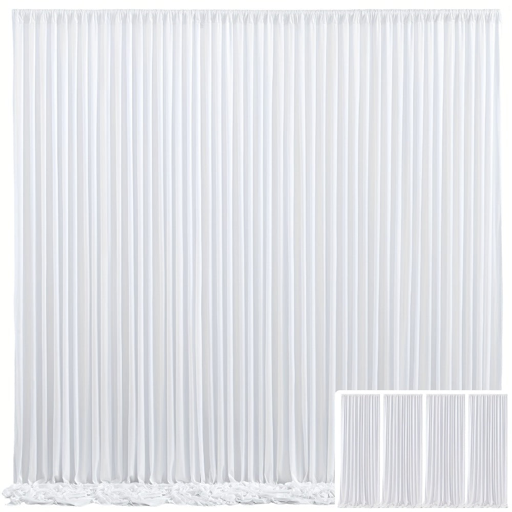 Elegant Fabric Backdrop Curtains 4pcs with Poles 59x85in Non-Transparent Wrinkle-Free Party Photo for an Everyday Personal Care Routine
