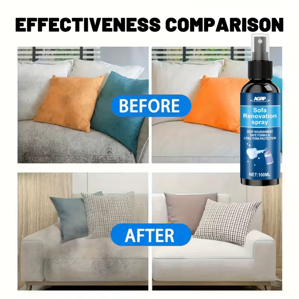 Car Interior Renovator Spray – Multi-Purpose Plastic Restorer & Fabric Seat Protector, Long-Lasting UV Protection, Easy Application