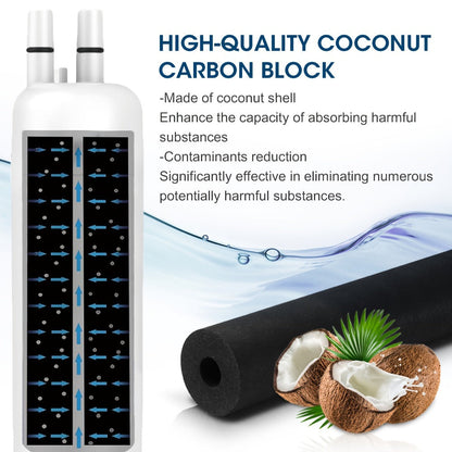 Refrigerator Water Filter 5-Pack Compatible with GlacialPure GP001 EDR1RXD1 W10295370 WHR1RXD1 KAD1RXD1 P8RFWB2L P4RFWB P5WB2L