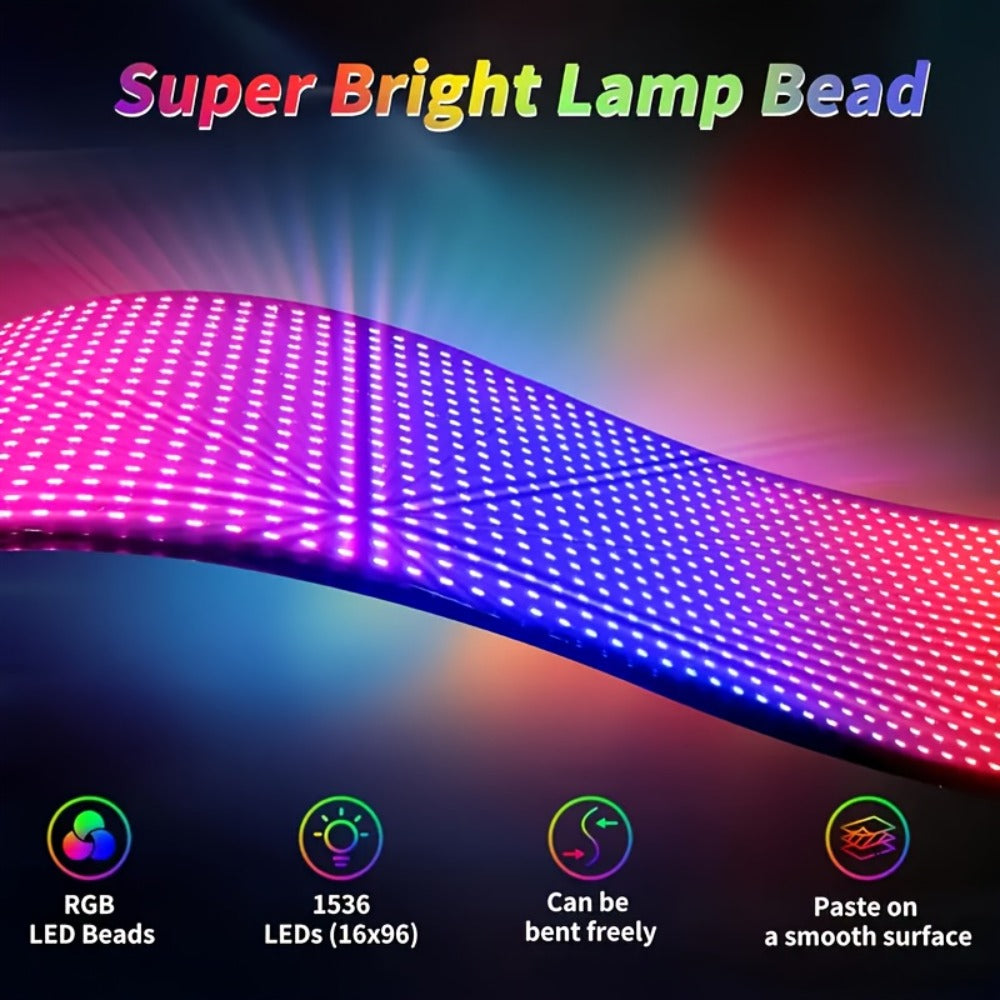 Programmable LED Demon Eyes Sign 2 Pack App Controlled – Synchronized Flashing, Scrolling Text Display