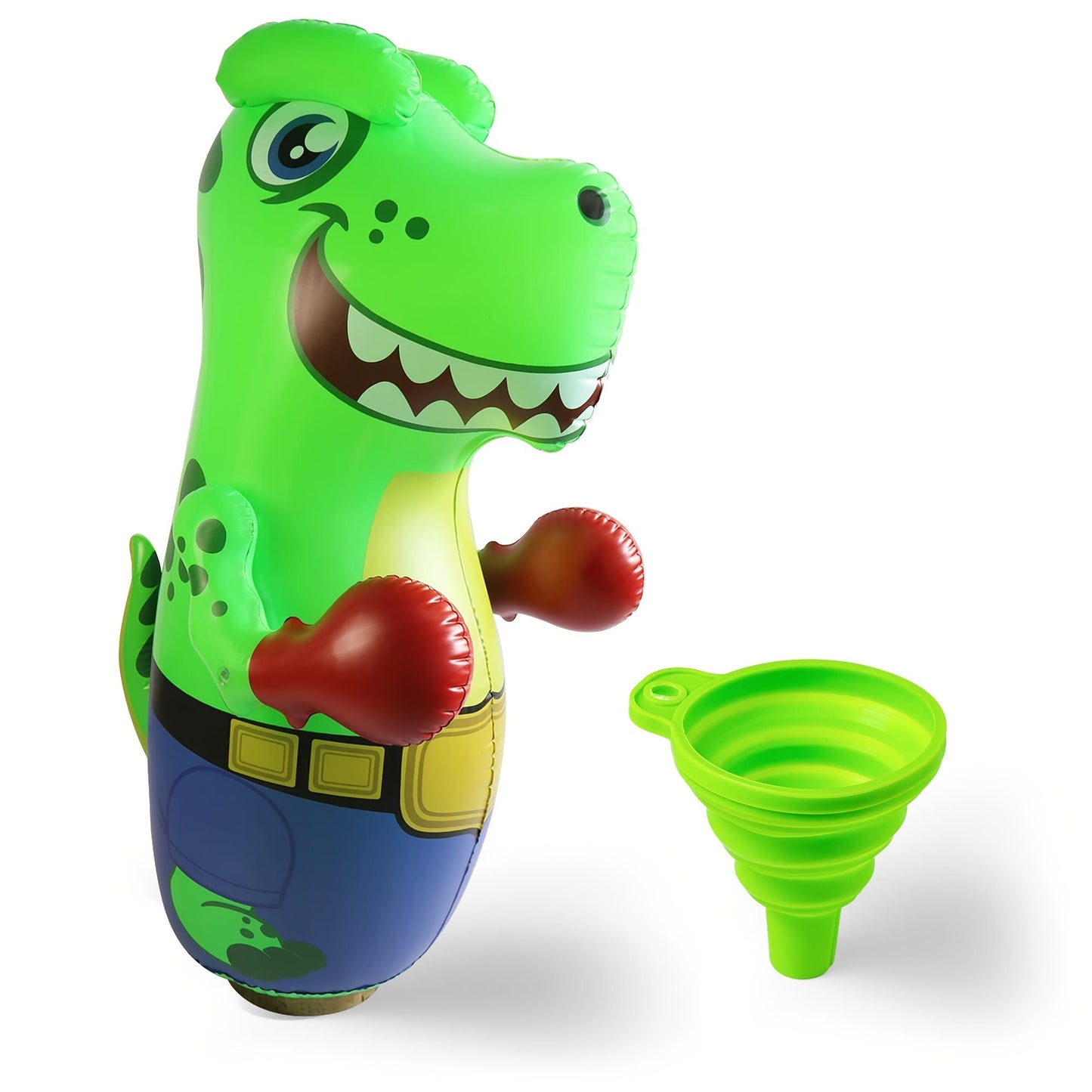 Inflatable Dinosaur Punching Bag for Kids 47 Inch, T-Rex Blow Up Bouncing Back Bopper, Water Base Bop Bag for Indoor Outdoor Active Play