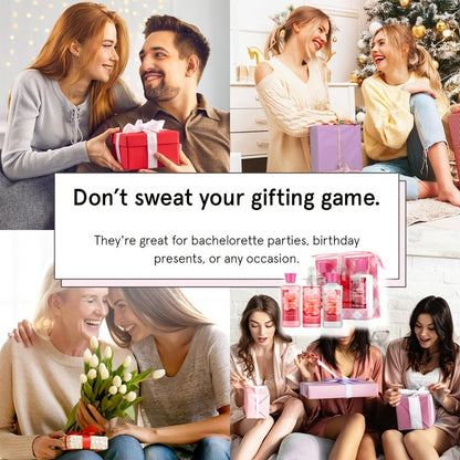 Bath Body Care Gift Set Shower Gel Body Lotion Body Mist Aloe Vera Vitamin E Glycerin Deep Moisturizing Fragrance Set for Women Cherry
